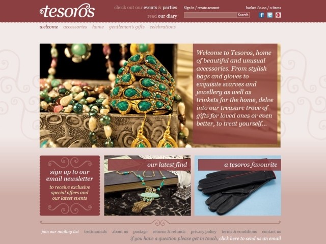 Tesoros homepage (11 Apr 2014)